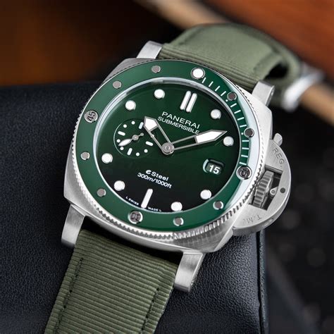 panerai esteel green|panerai quarantaquattro dial green.